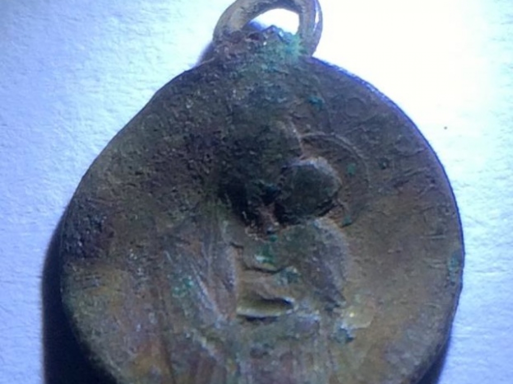 Klein scapulier medaille - achterkant
