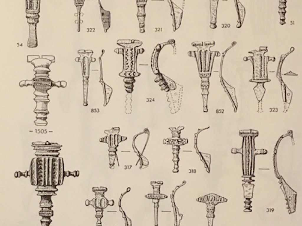 Hod Hill fibula met uitsteeksels