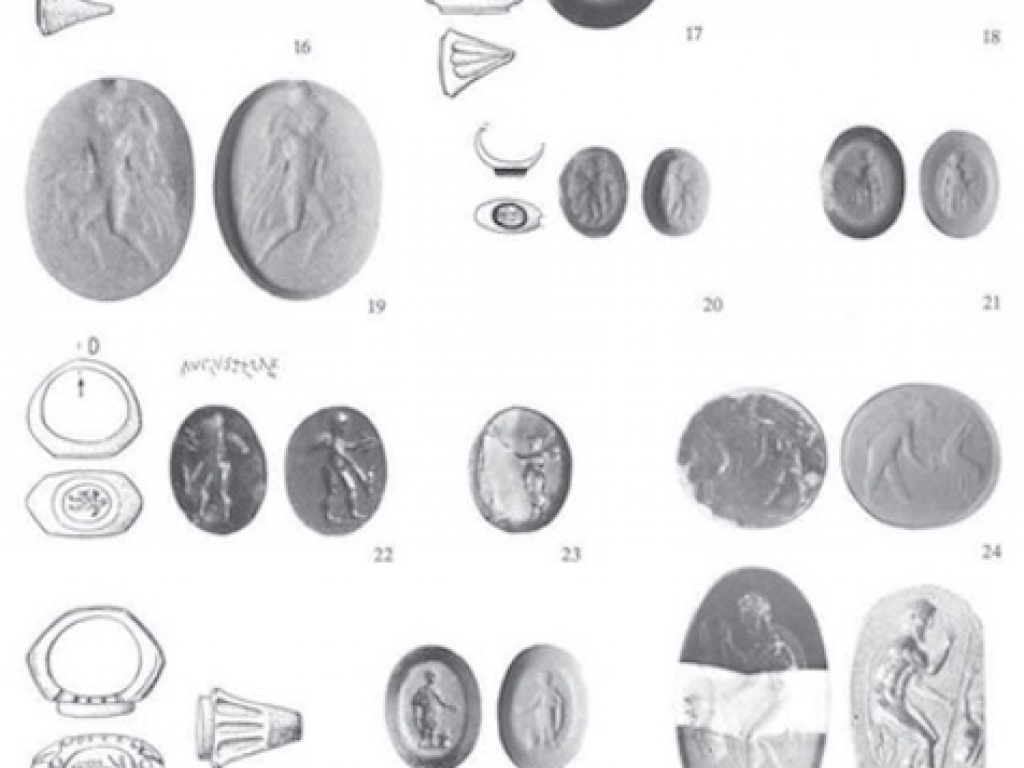 Diverse Romeinse ringen en gemmen