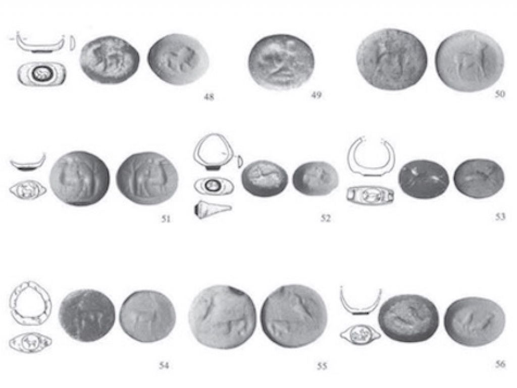 Diverse Romeinse ringen en gemmen