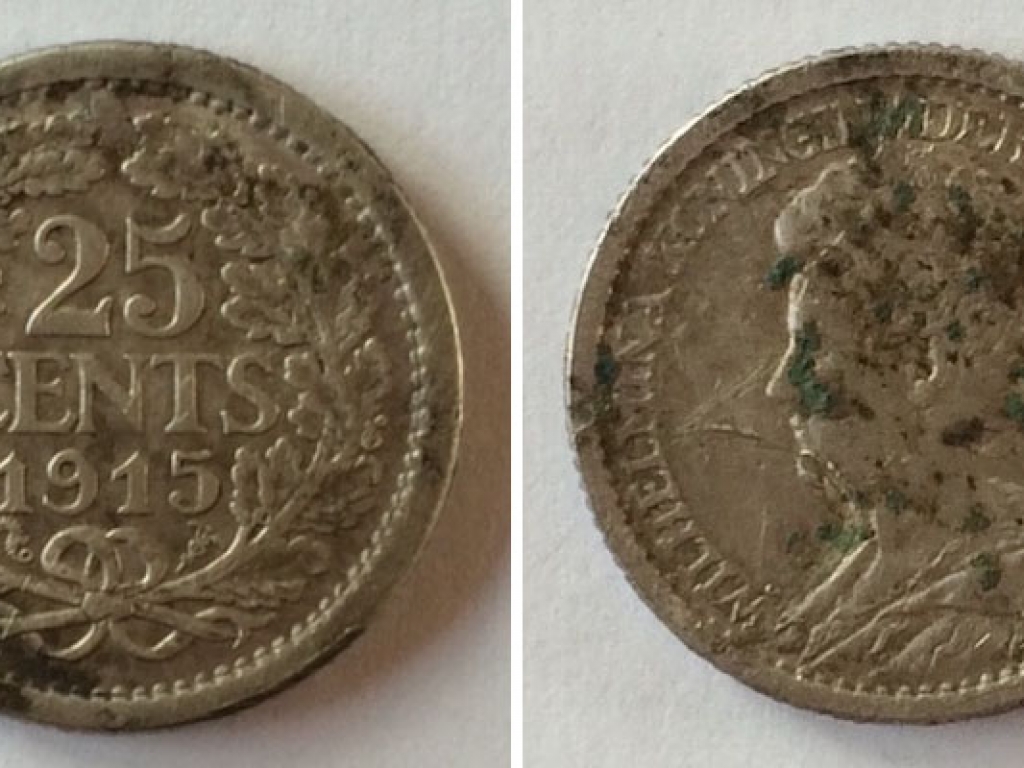 Zilveren Wilhelmina 25 Cents