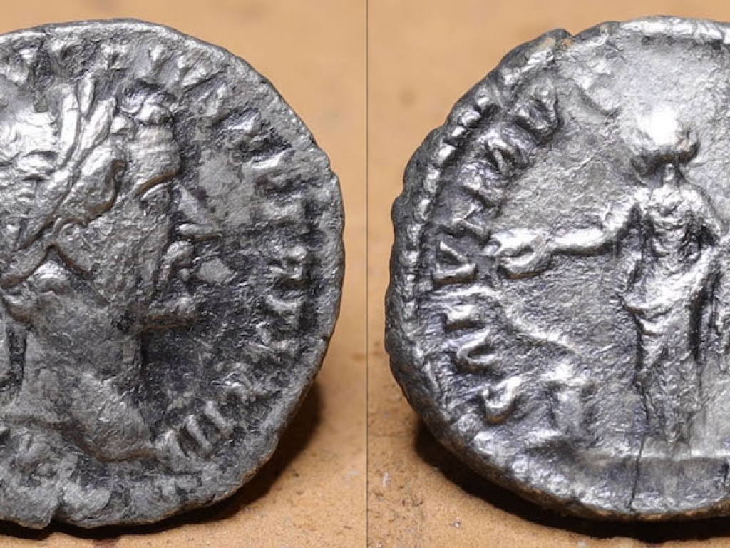 Romeinse Denarius Antoninus Pius - vz: ANTONINVS AVG PIVS P P TR P XXIII. Laureate head right