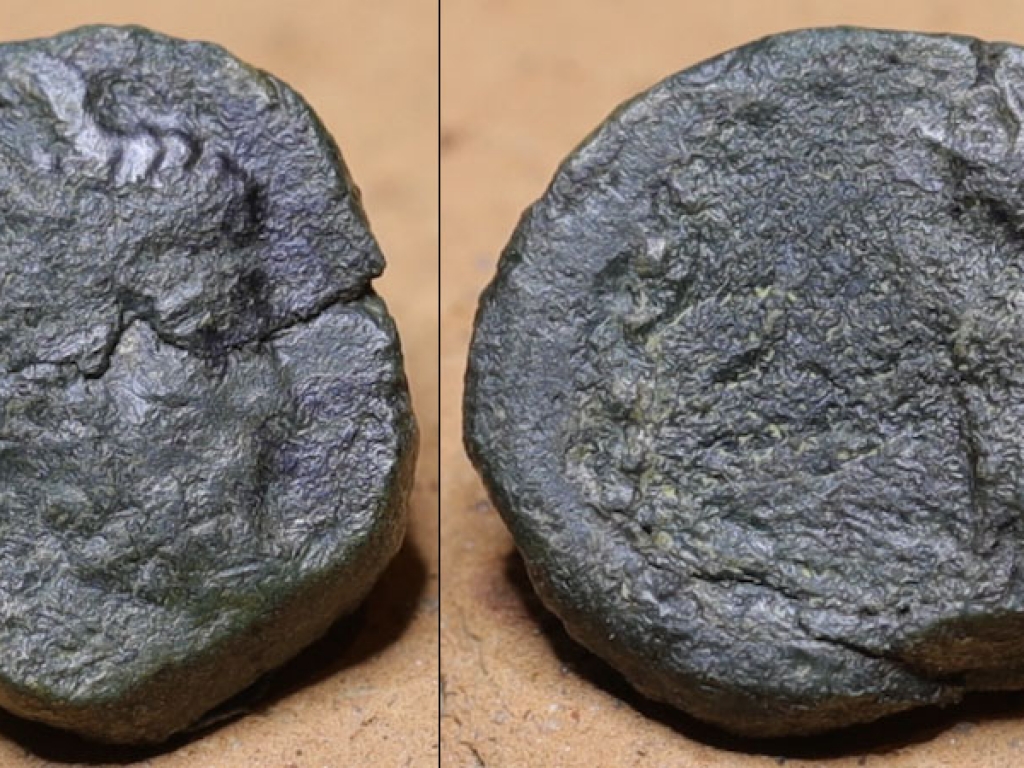 Romeinse imitatie (barbaartje) van de Romeinse keizer Tetricus I