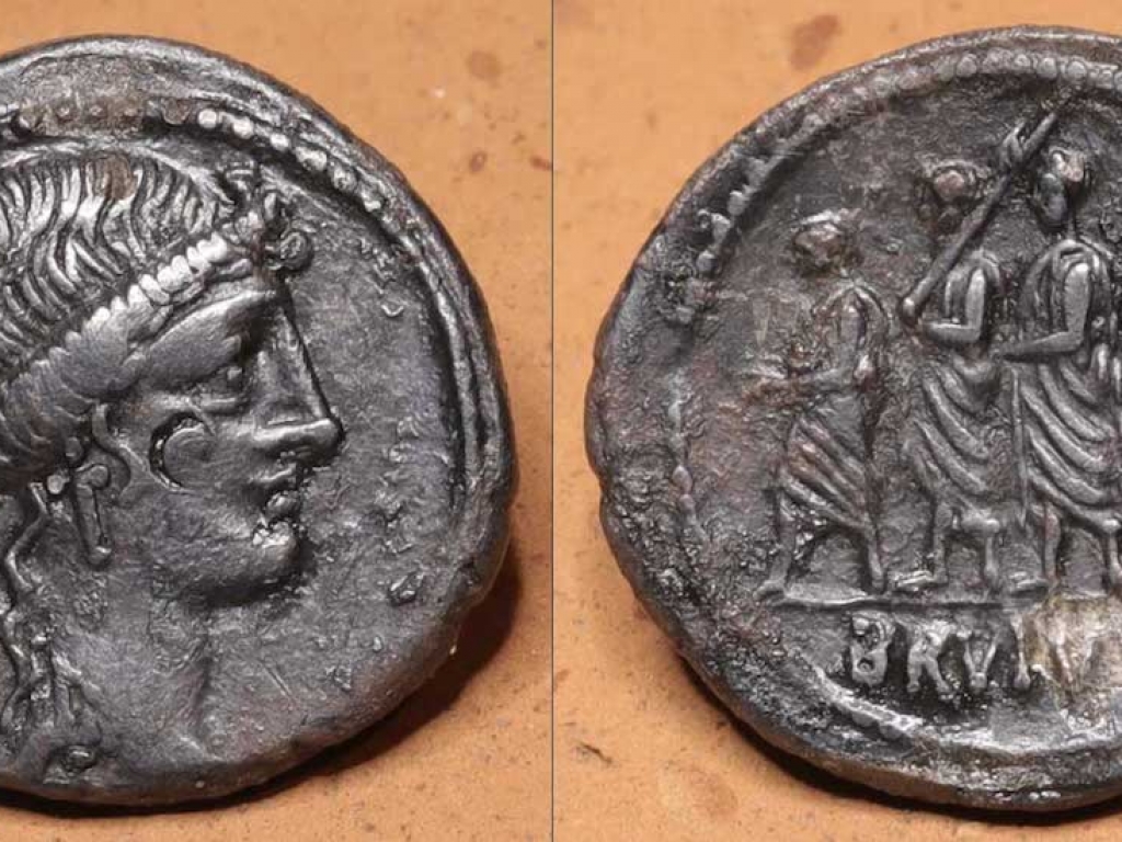 Zeldzaam Romeinse Republiek denarius Brutus (Marcus Junius)