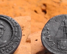 Zeer zeldzaam Romeinse Denarius Augustus - vz [S CO]B R P CVM SALVT IMP CAESAR AVG[VS CONS]