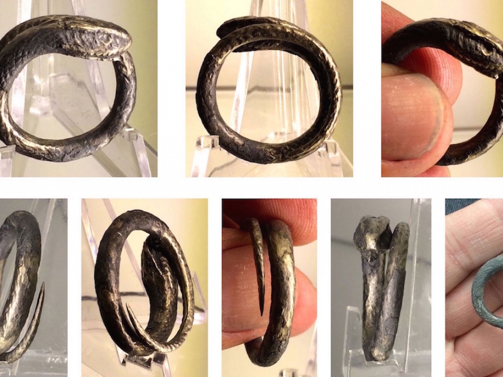 Zilveren Romeinse Slangenring - overzicht